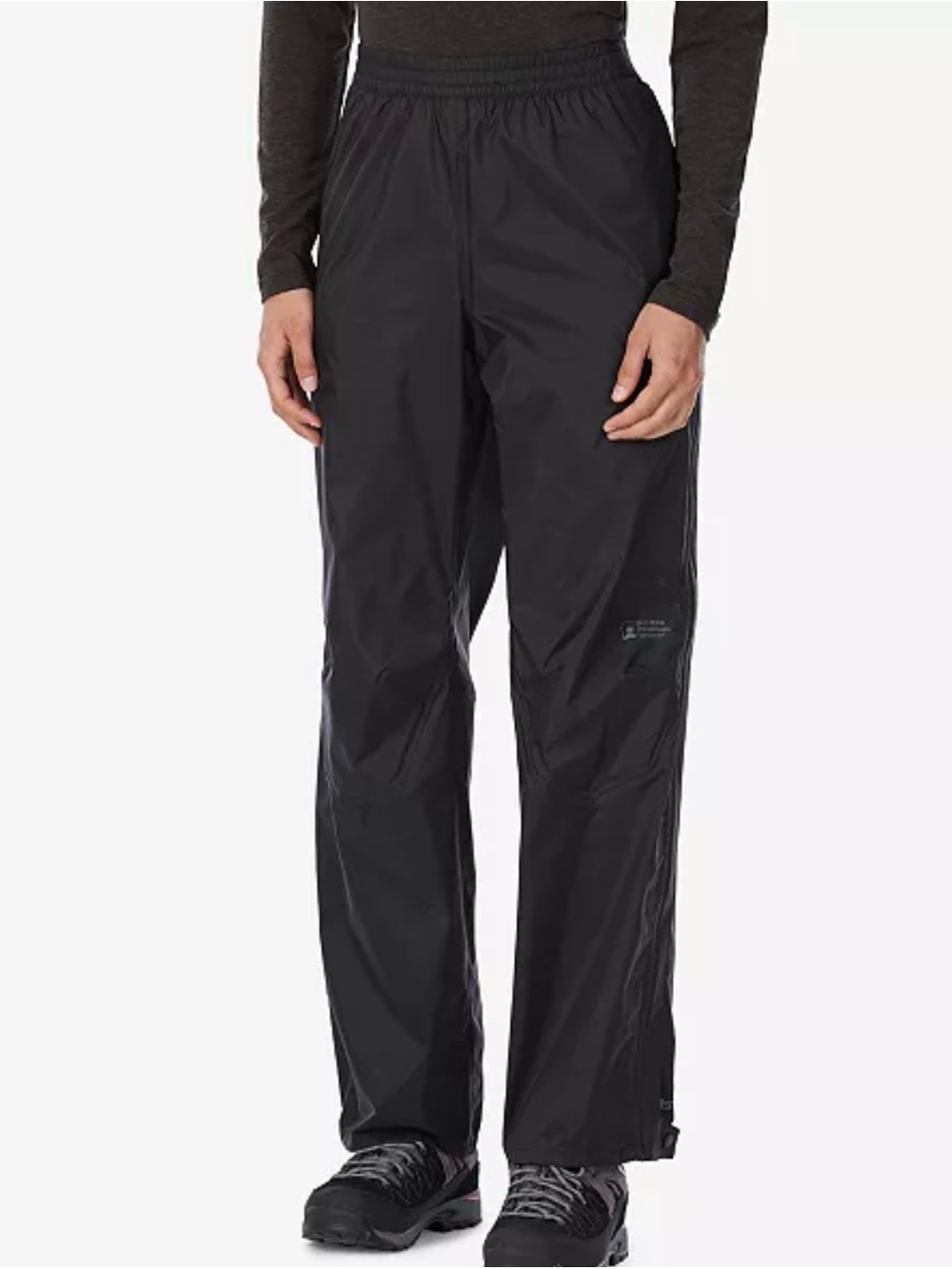 EMS full zip Thunderhead Black Lightweight Rain Pants NWT
